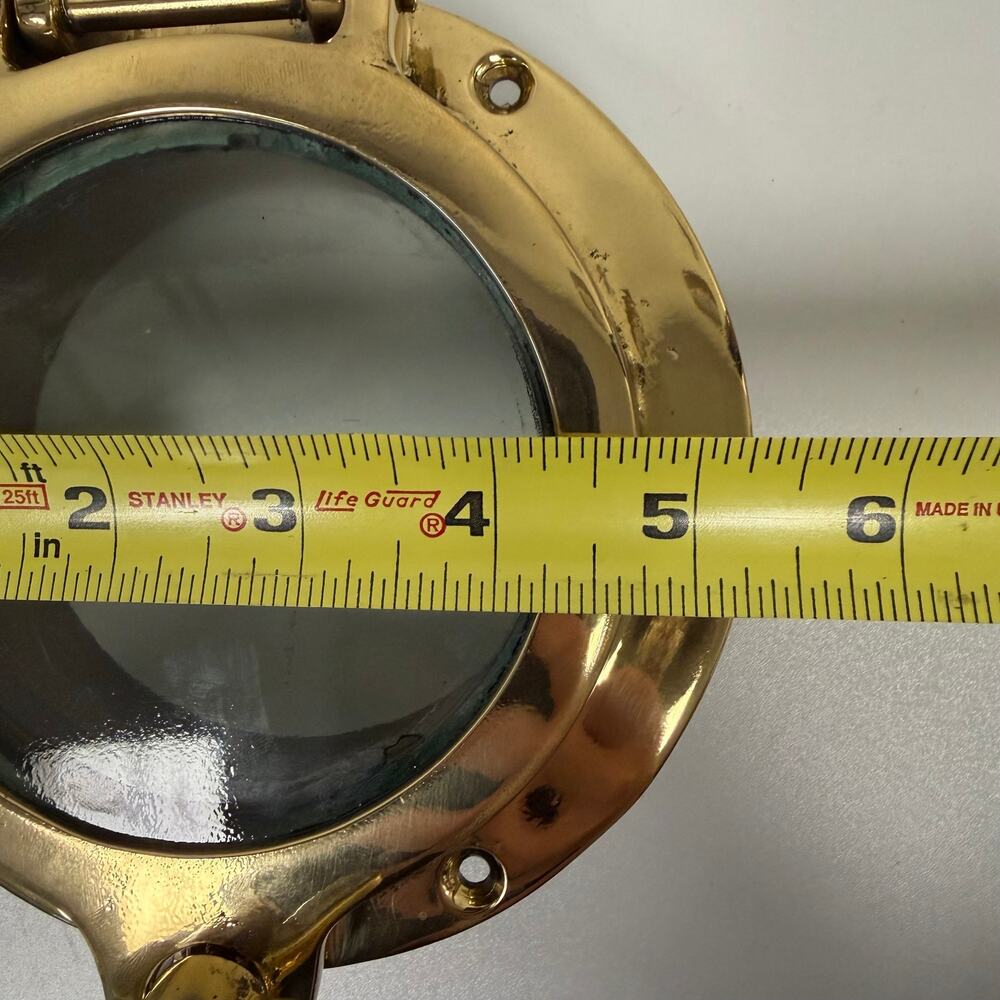 Vintage-Style Brass Nautical Maritime Boat Yacht Porthole Hinged Window Decor - Picture 9 of 10